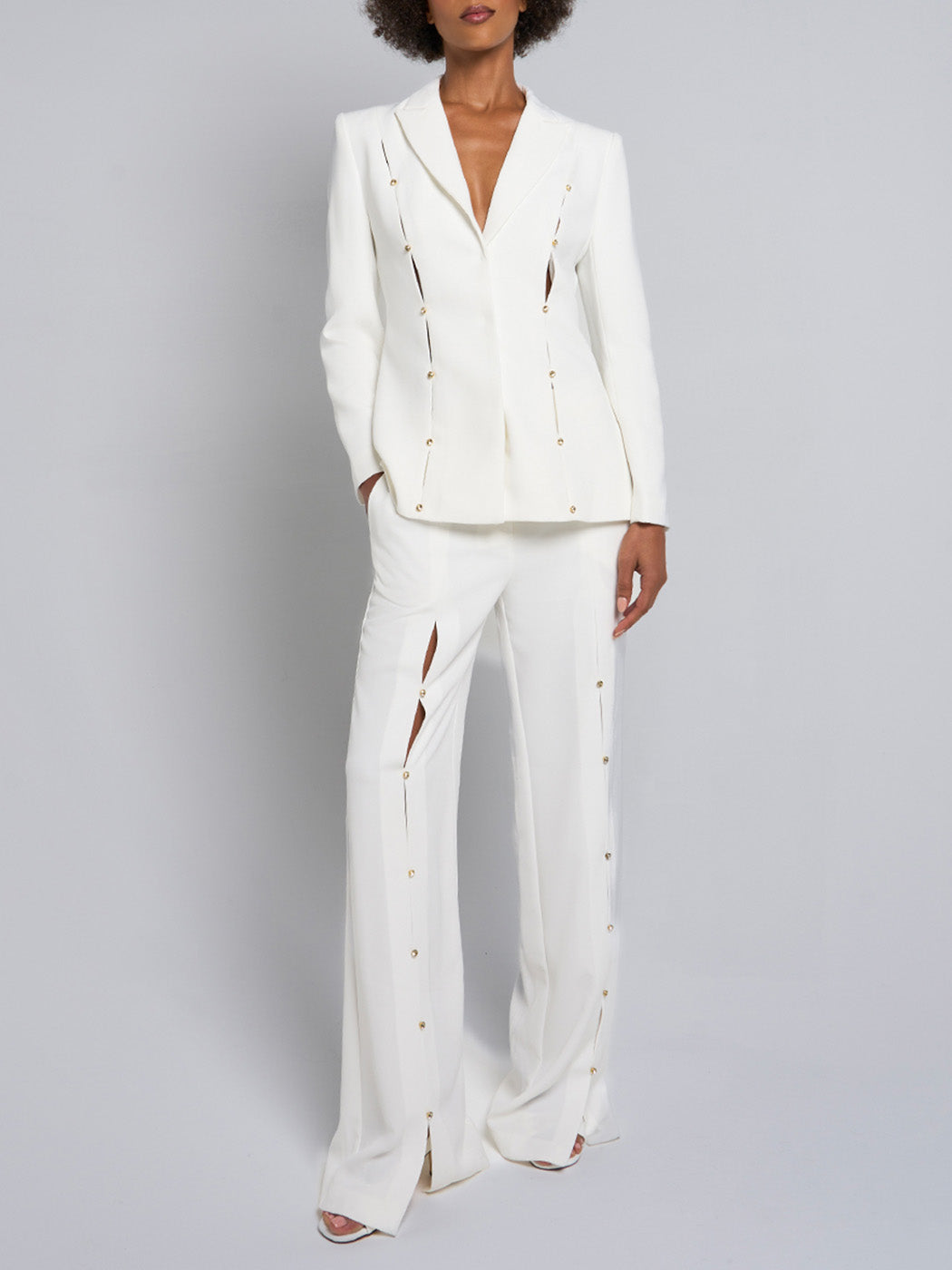 Trina Embellished Lapel Blazer & Pant Set