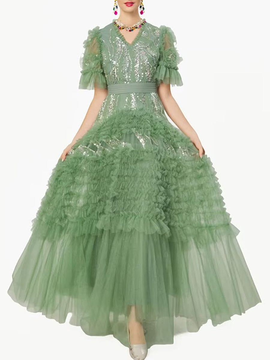 Amara Tiered Tulle Gown Dress | Glory Connection