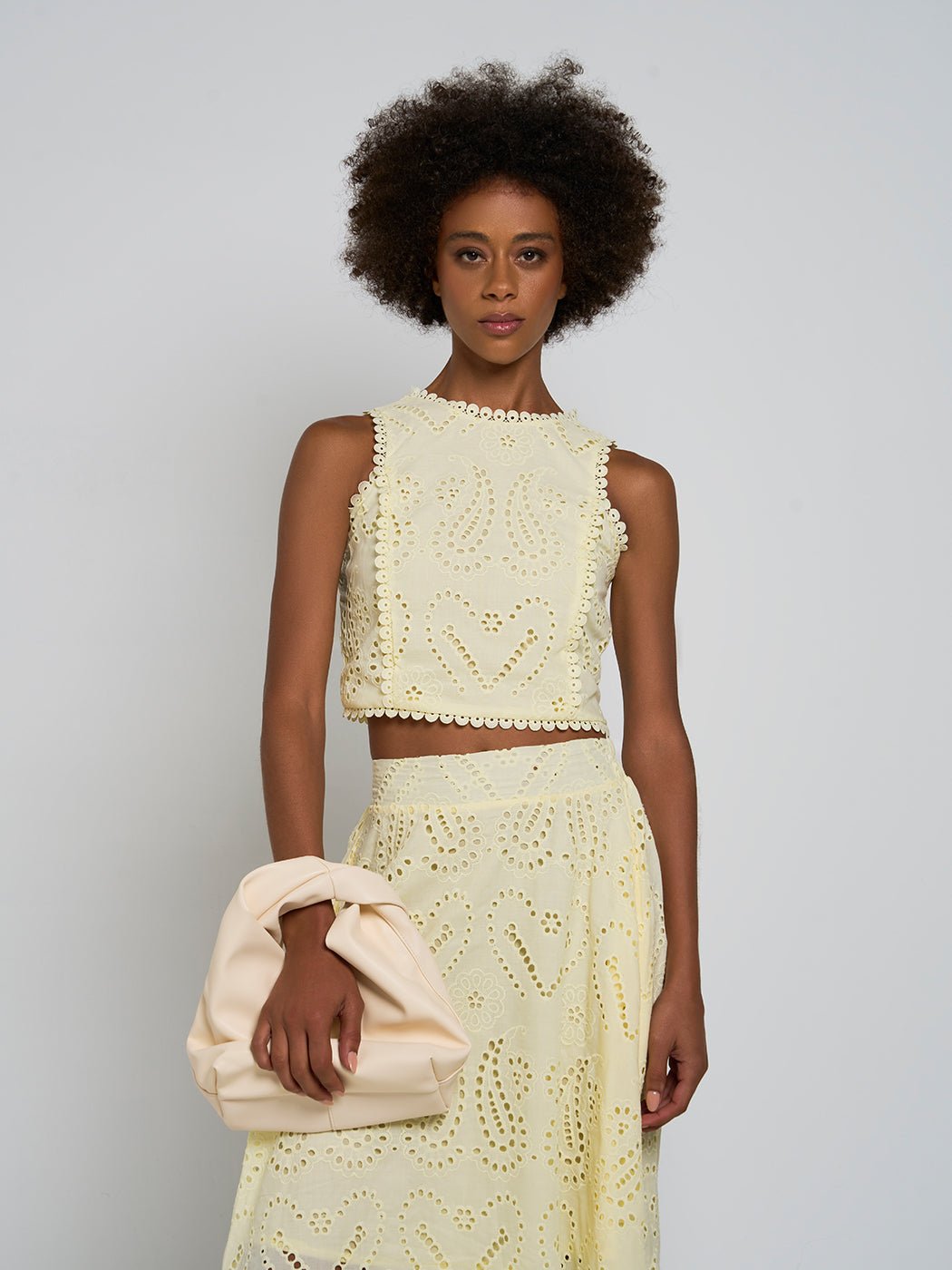 Aurelie Eyelet Crop Top & Maxi Skirt Set - Glory Connection