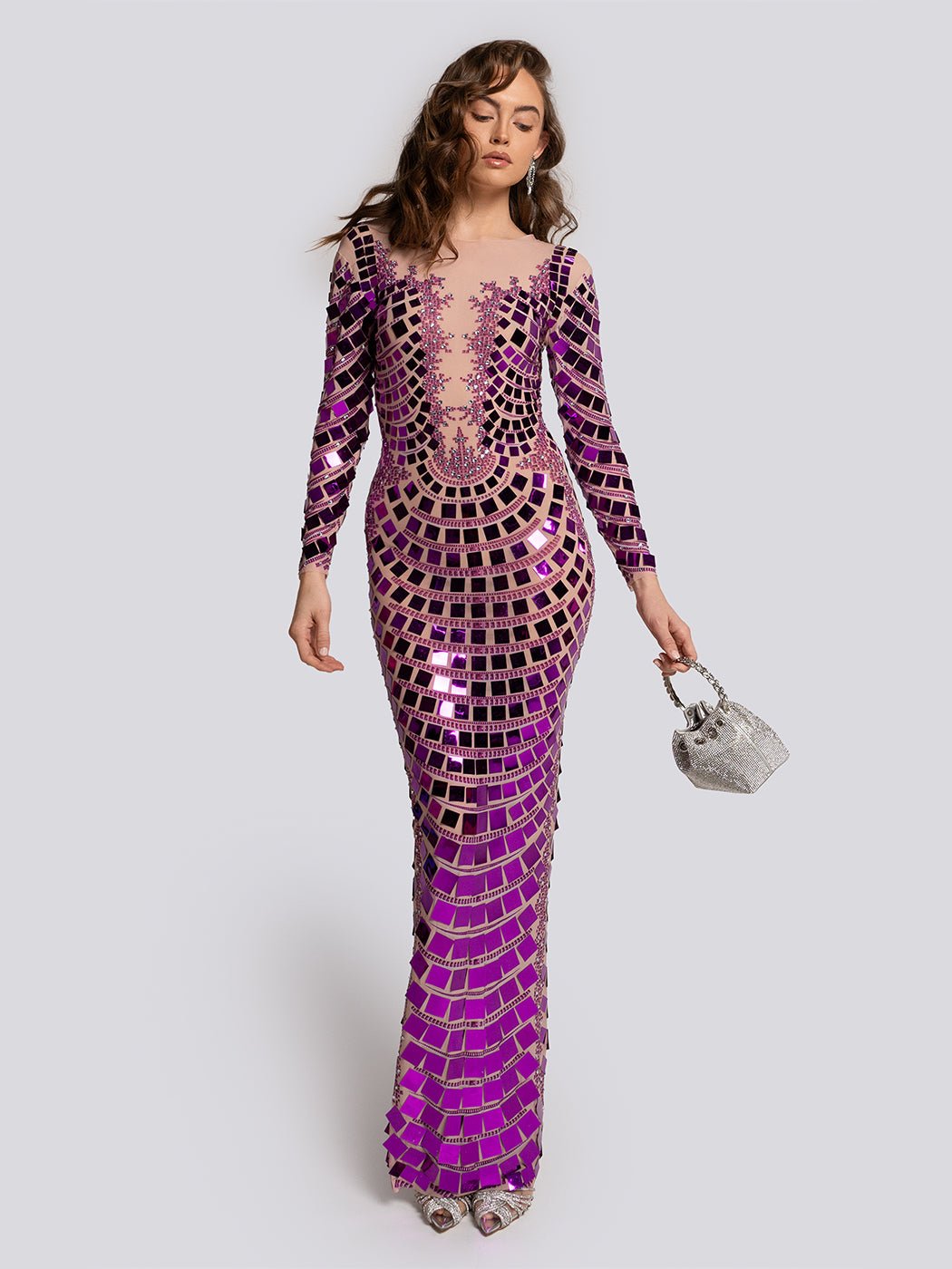 Ava Mirror Sequined Maxi Dress - Glory Connection