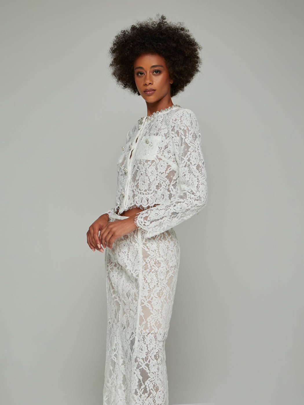 Ayleen Lace Blouse & Midi Skirt Set - Glory Connection