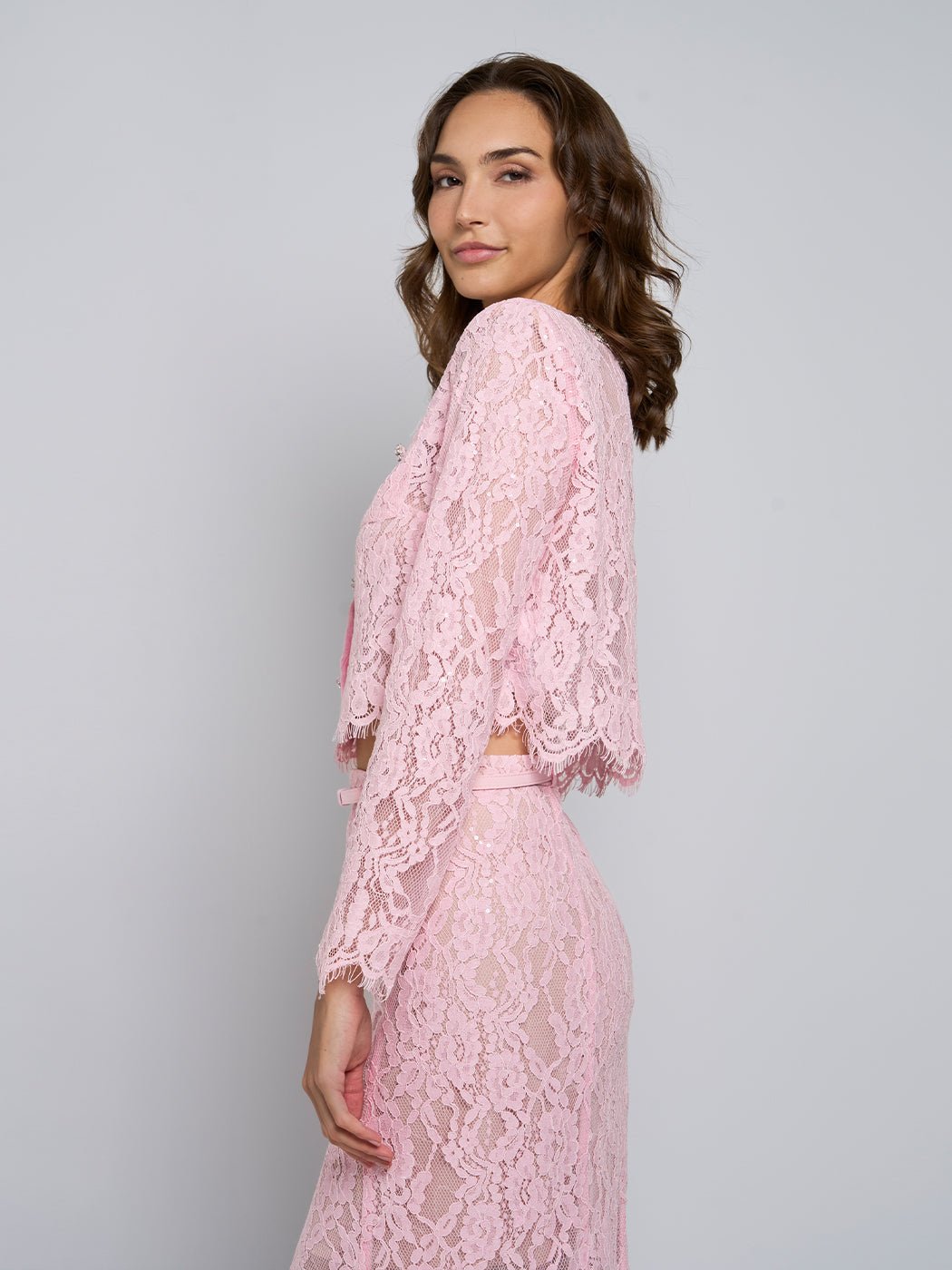 Ayleen Lace Blouse & Midi Skirt Set - Glory Connection
