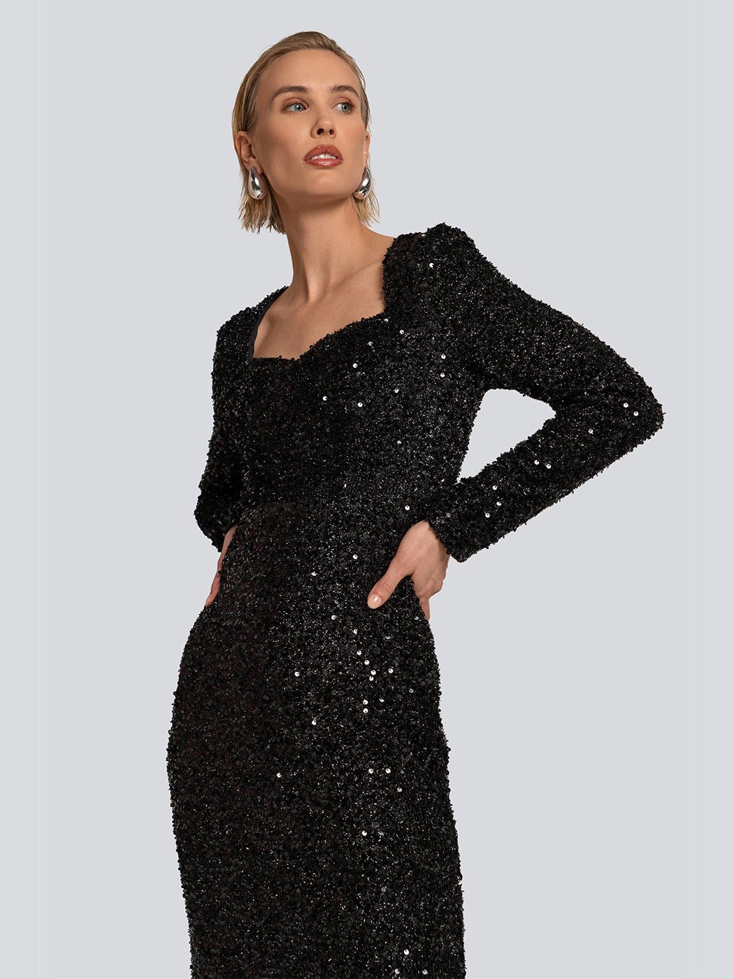 Callie Sweetheart Neckline Sequin Maxi Dress - Glory Connection