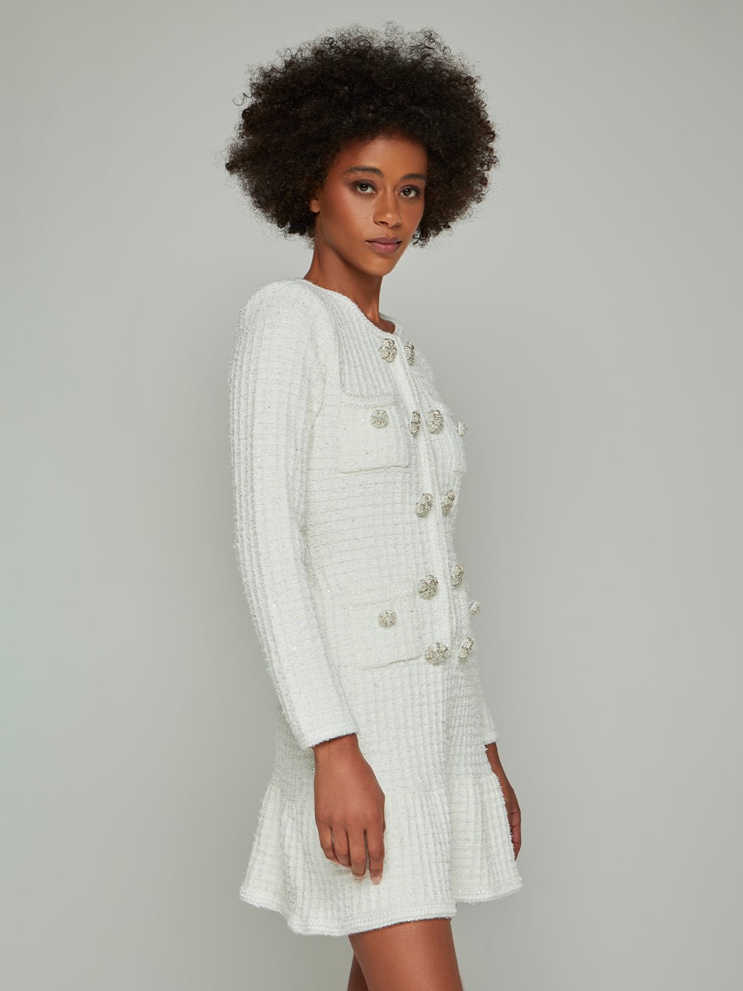 Cassie Honeycomb Crewneck Mini Dress - Glory Connection