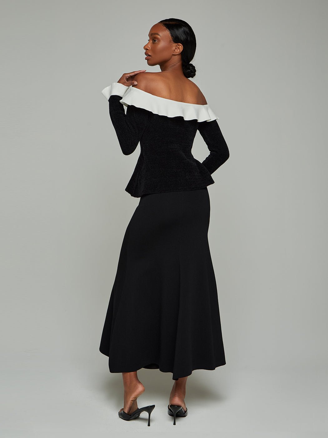 Cazette Ruffled Peplum Maxi Dress - Glory Connection
