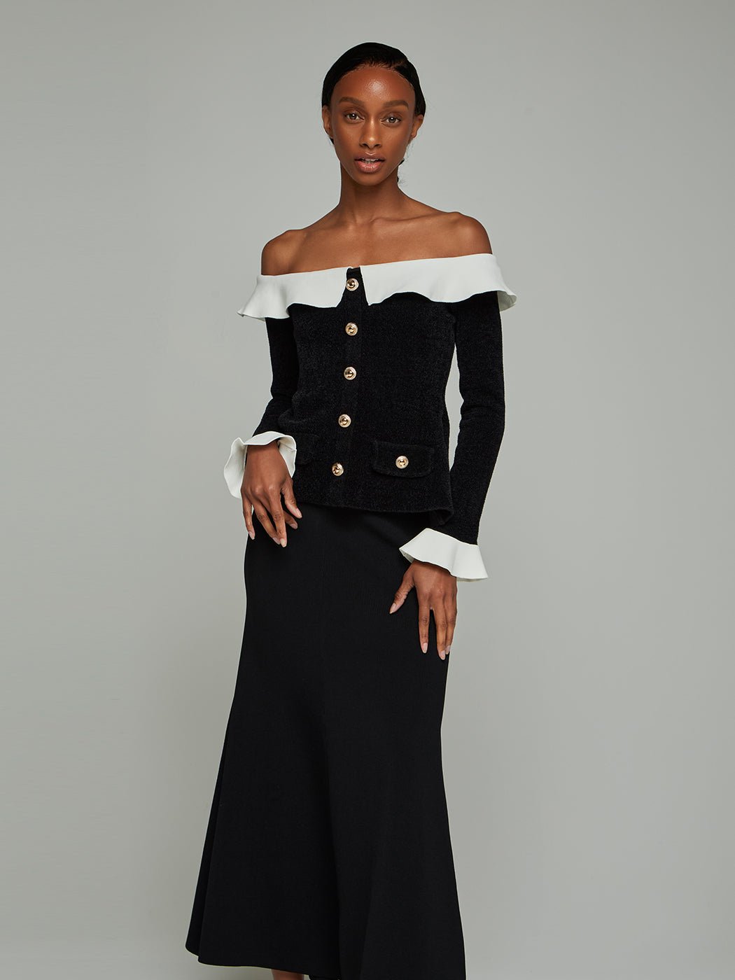 Cazette Ruffled Peplum Maxi Dress - Glory Connection