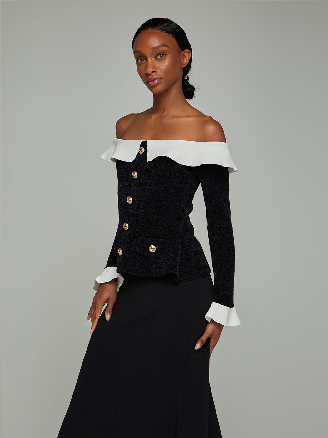 Cazette Ruffled Peplum Maxi Dress - Glory Connection
