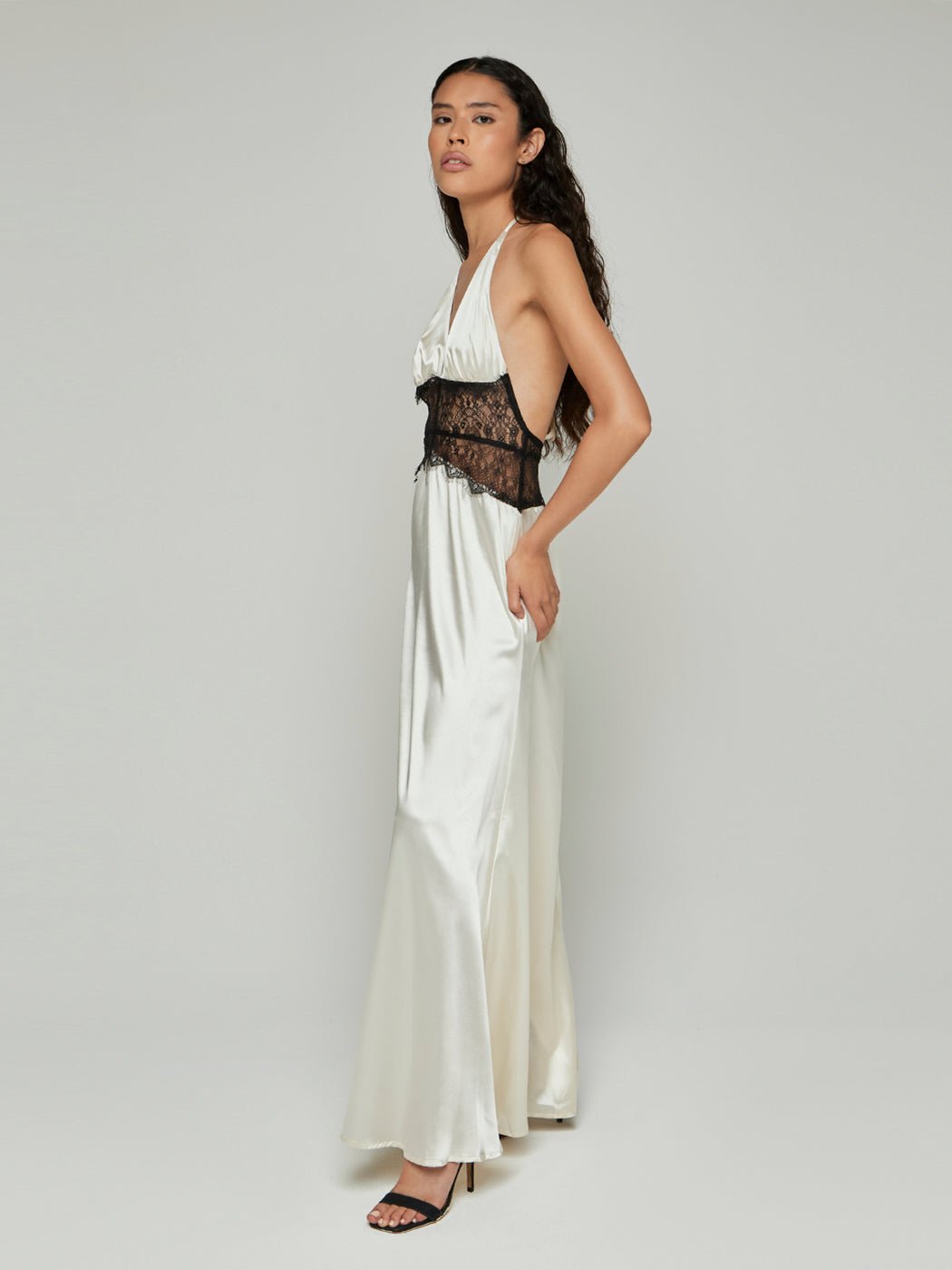 Chani Halter Backless Lace Maxi Dress - Glory Connection