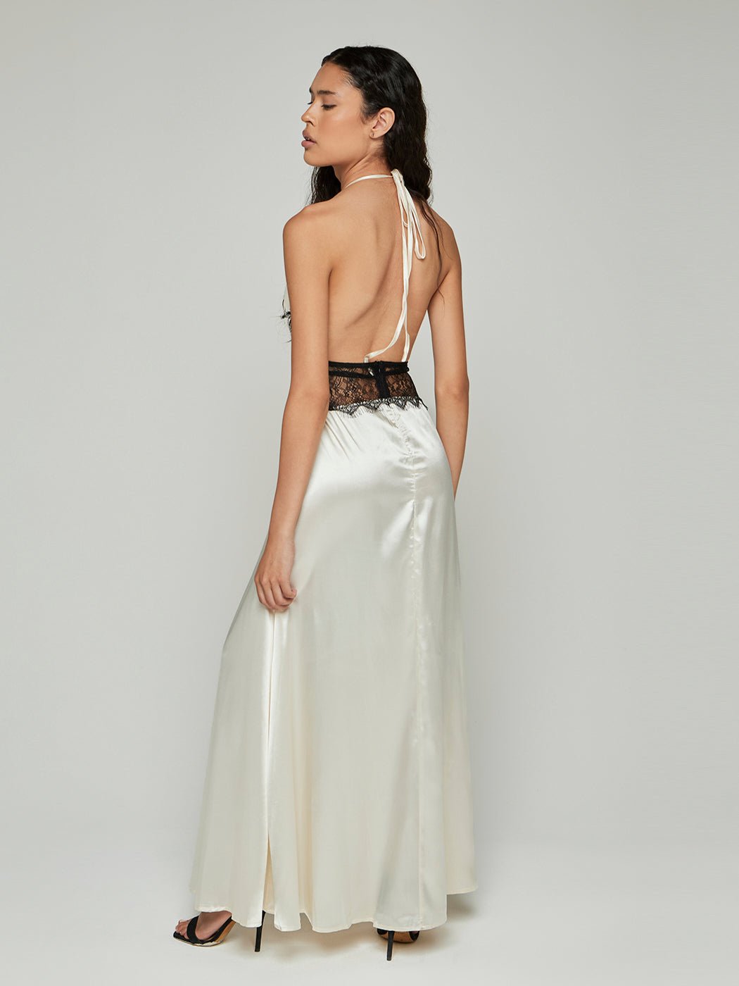 Chani Halter Backless Lace Maxi Dress - Glory Connection