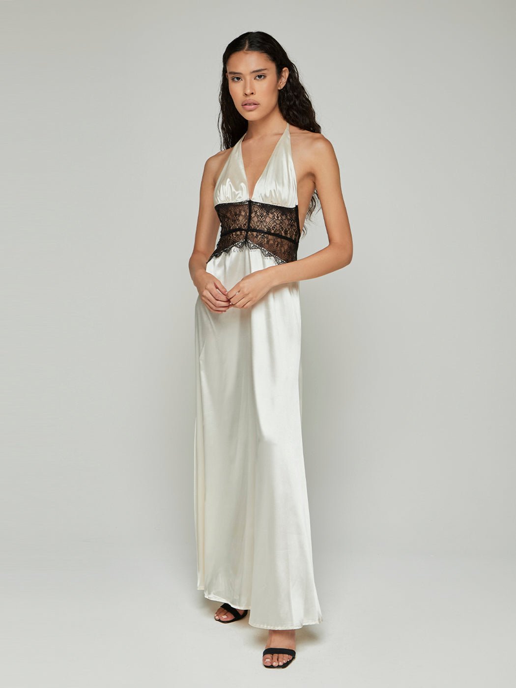 Chani Halter Backless Lace Maxi Dress - Glory Connection