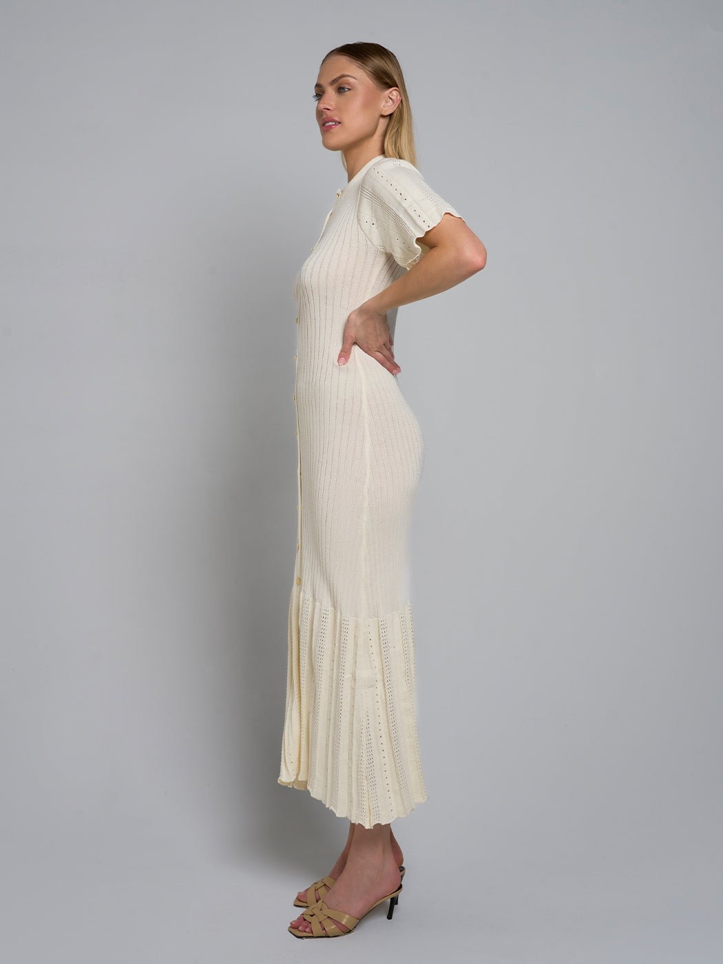 Cynthia Knit Buttoned Maxi Dress - Glory Connection