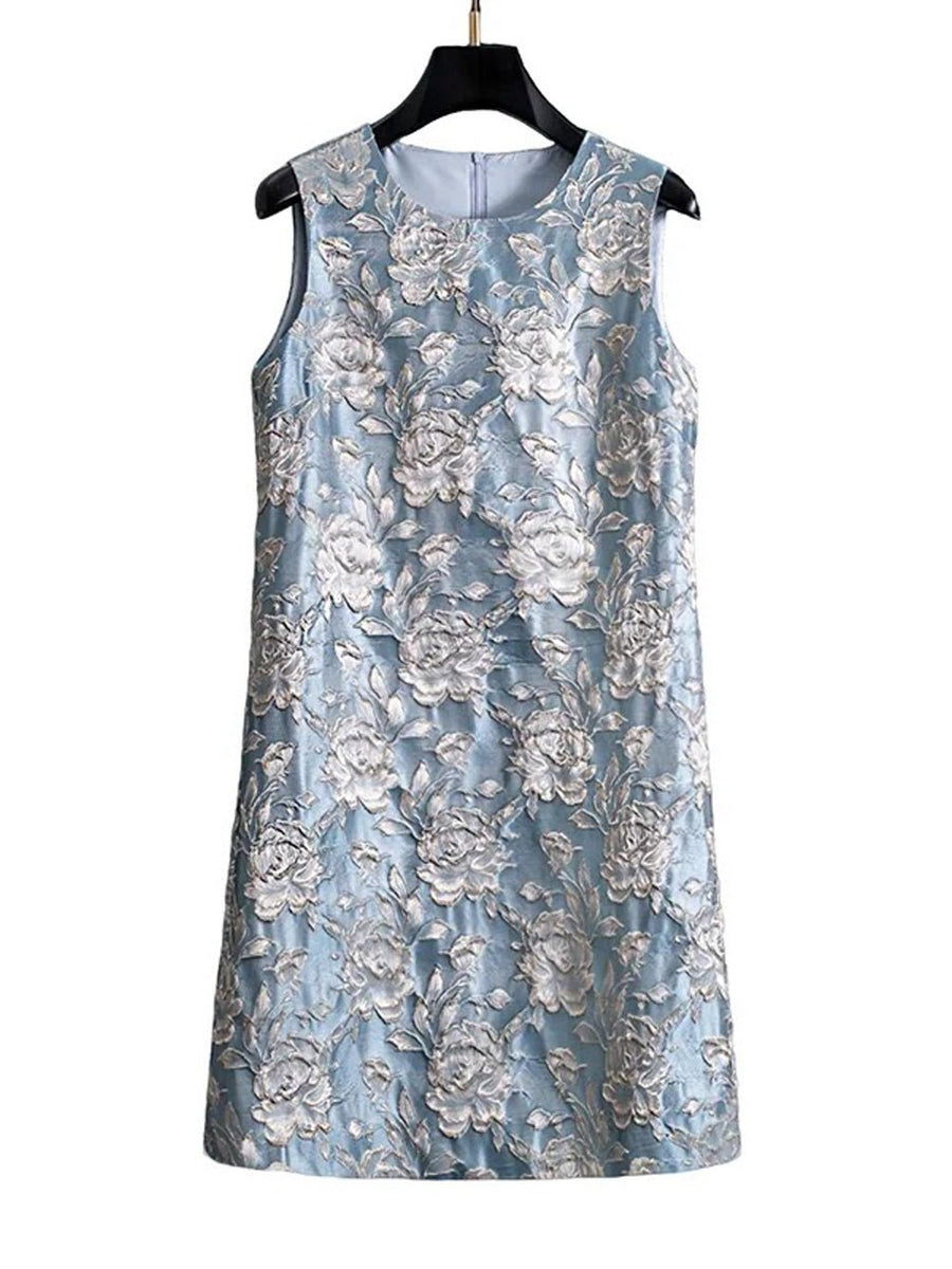 daphney floral mini dress Daphne Jacquard Dress, Blue / S Colour:Cabernet Debates rage over color Created by Johnny Was PoppyRed