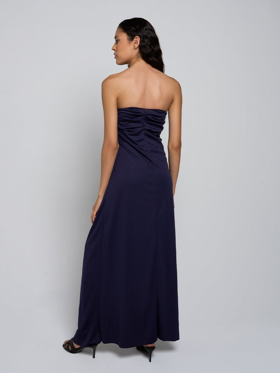 davina maxi dress DAVINA MAXI DRESS IN ITALIAN JERSEY AND POPLIN COTTON White / S / JRC9788