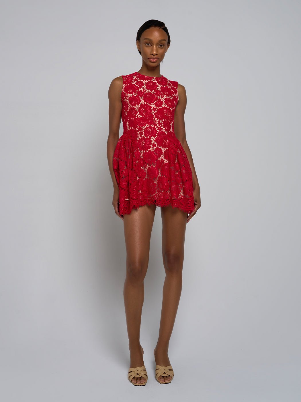 Demetria Sleeveless Lace Mini Dress - Glory Connection
