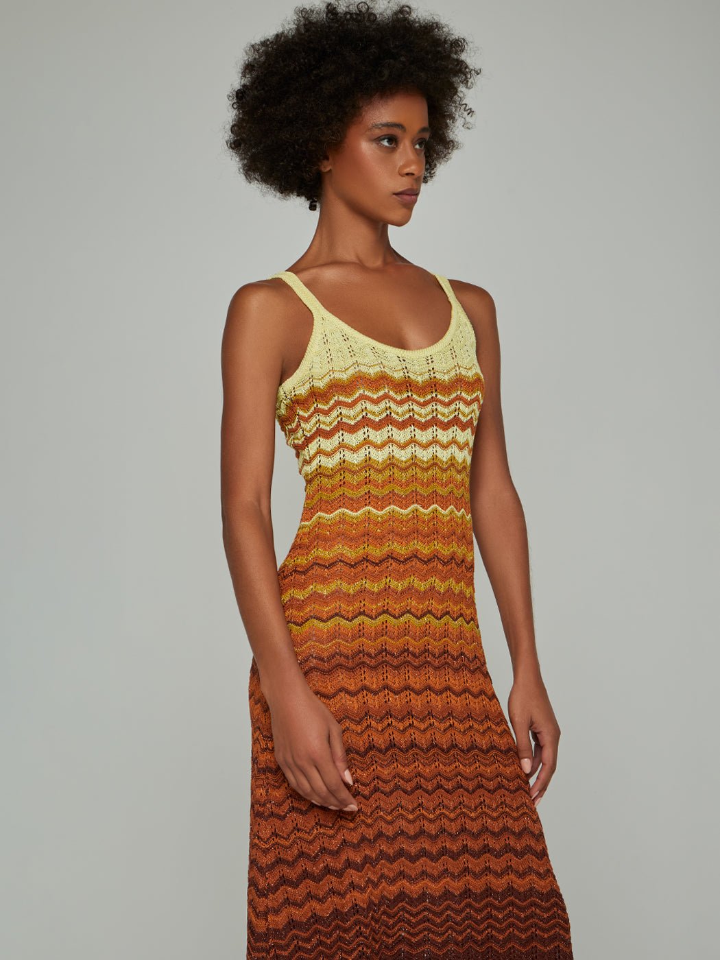 Effie Wave Knit Strapped Maxi Dress - Glory Connection