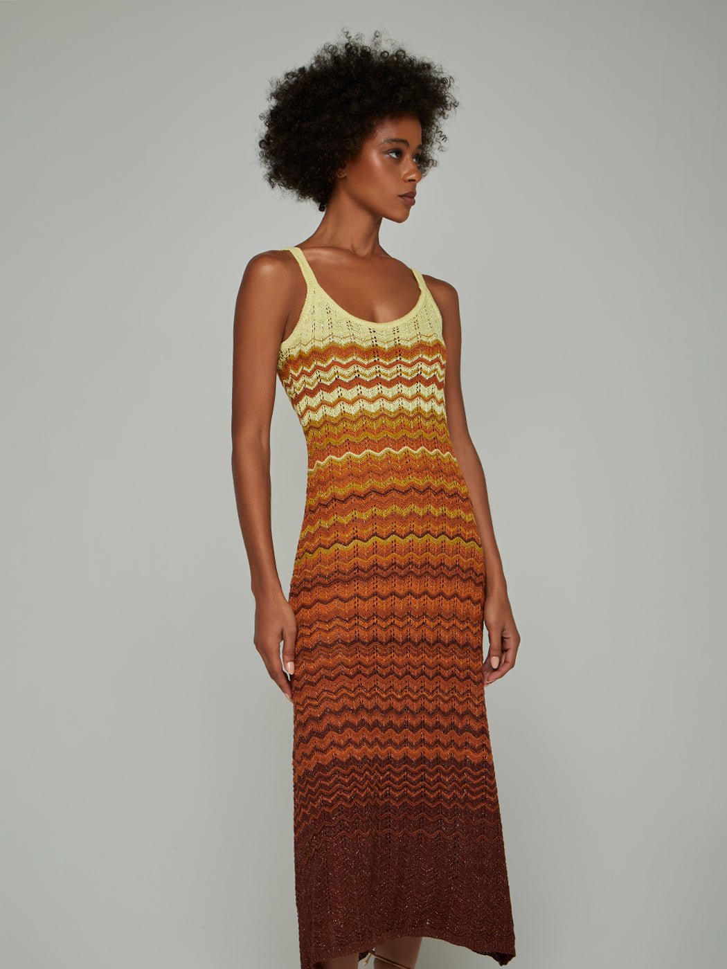 Effie Wave Knit Strapped Maxi Dress - Glory Connection
