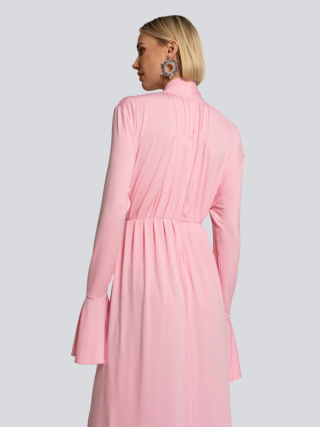 Gena Rose Accent Sheer Long Sleeve Maxi Dress - Glory Connection