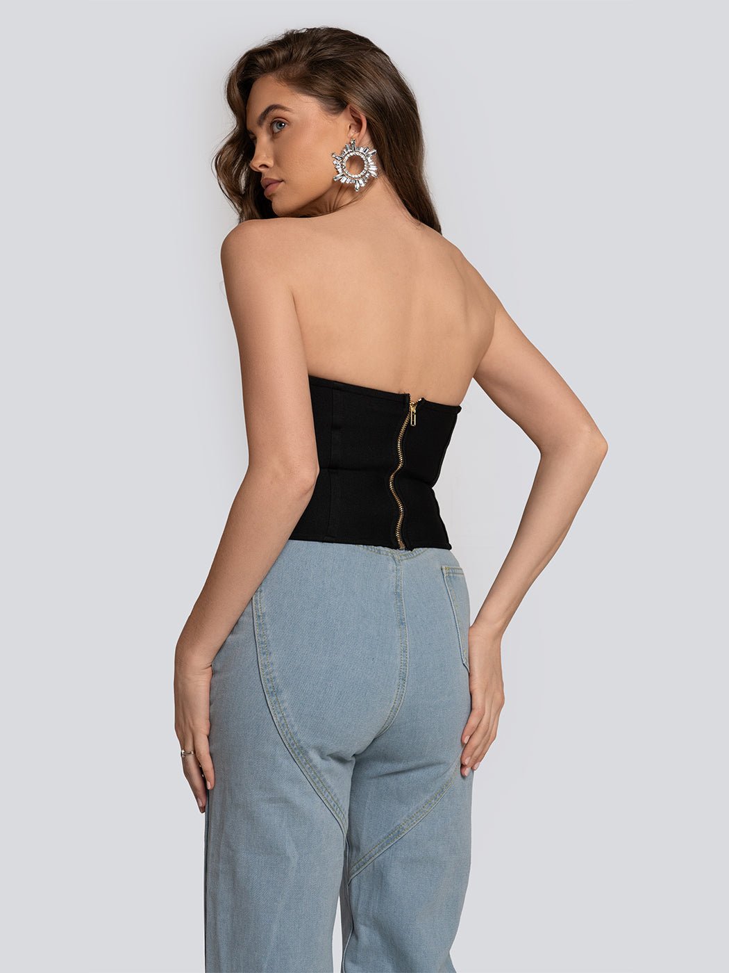 Georgia Scalloped Sweetheart Structured Corset Top - Glory Connection