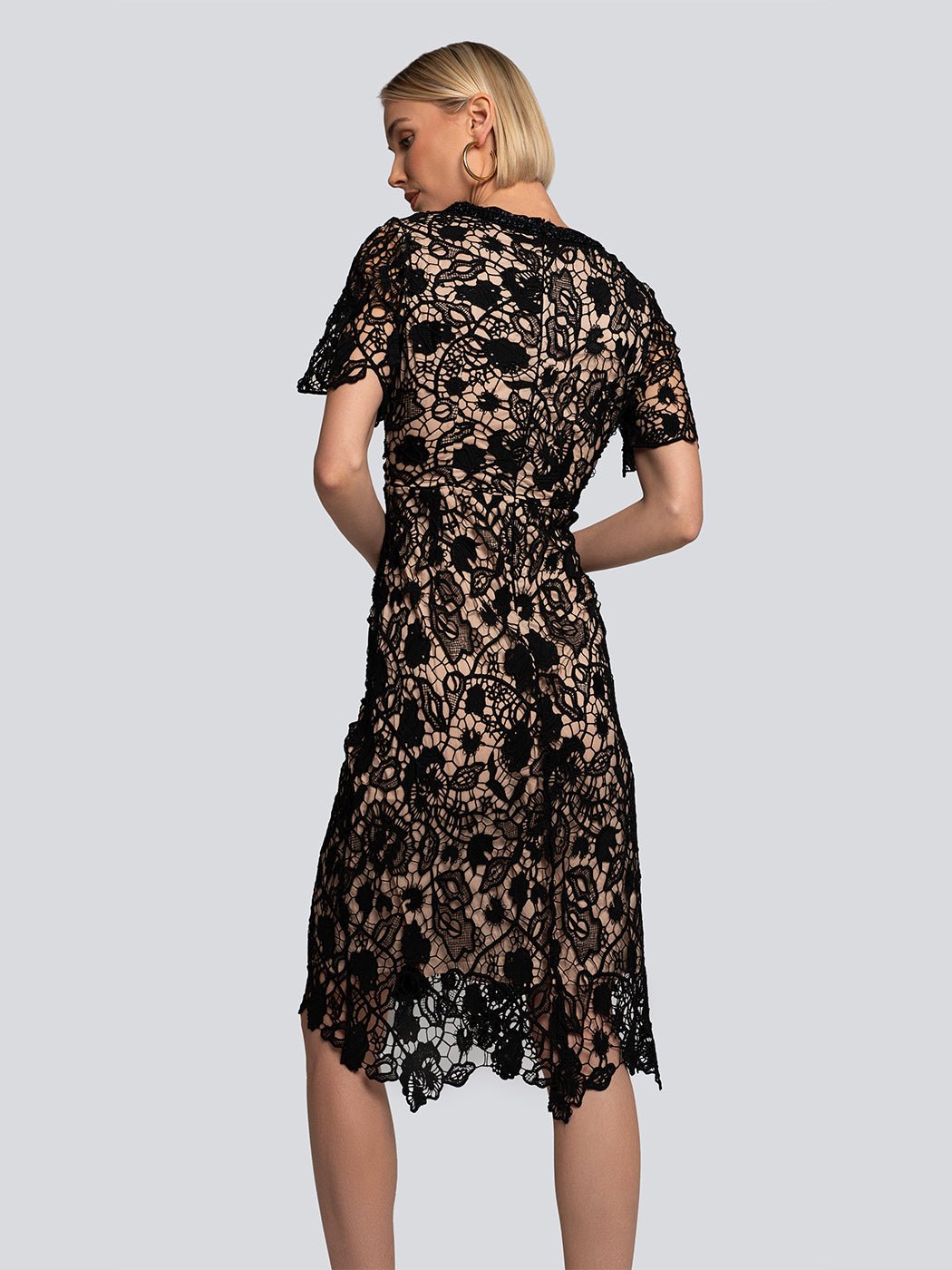 Iris Lace Pocket Detail Midi Dress - Glory Connection