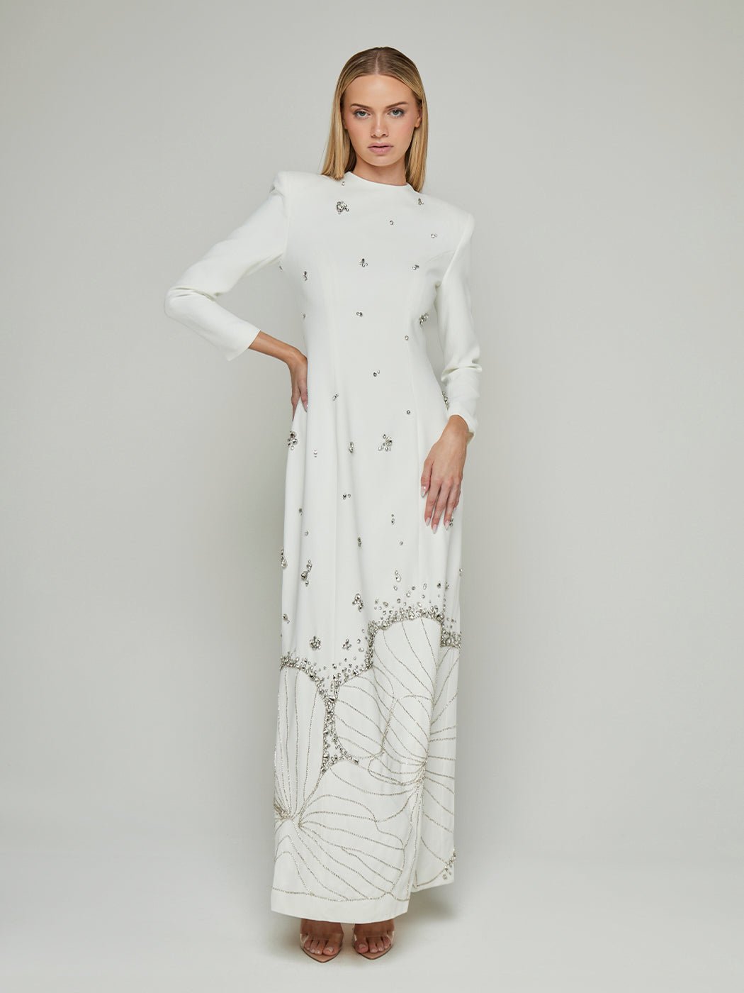 Irulan Rhinestone Embellished Maxi Dress - Glory Connection