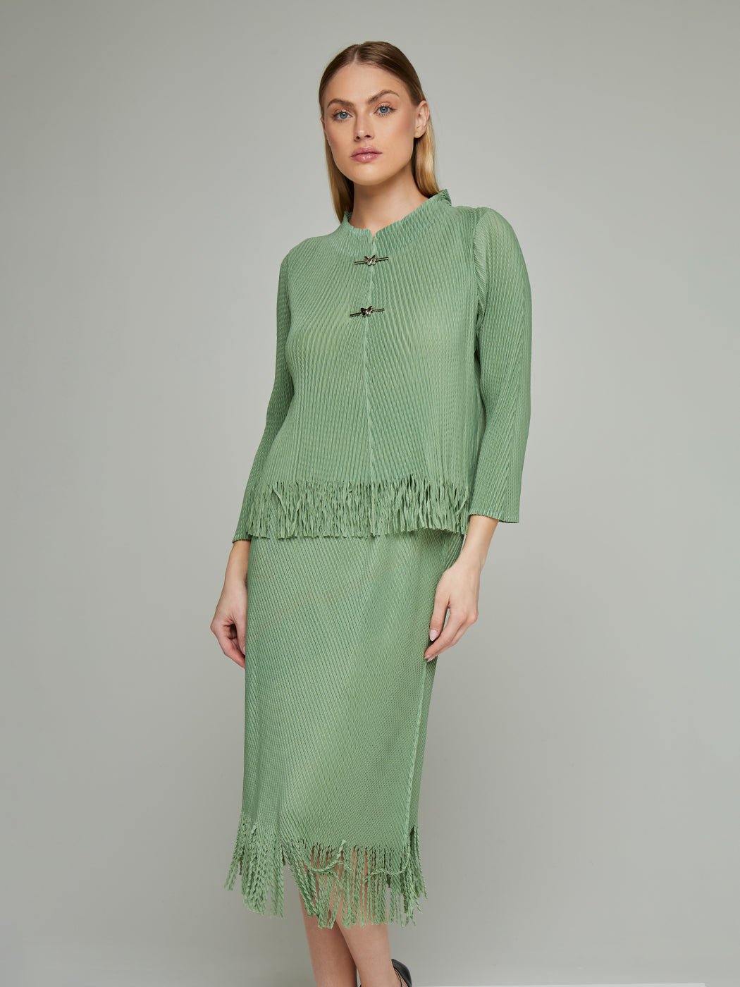 Janna Tasseled Blouse & Maxi Skirt Set - Glory Connection