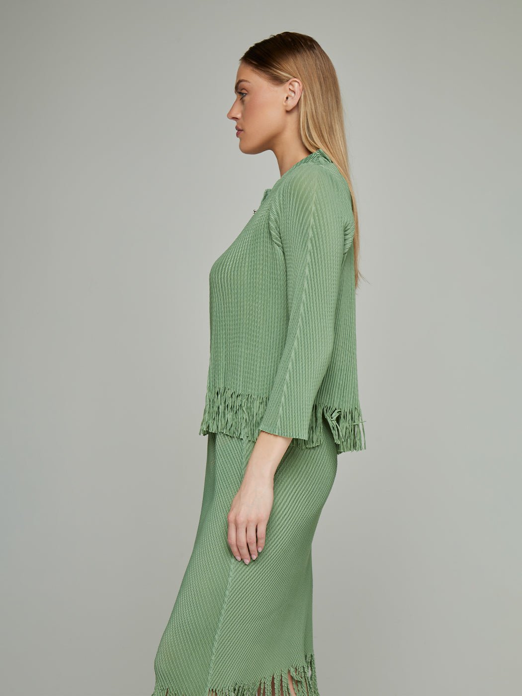 Janna Tasseled Blouse & Maxi Skirt Set - Glory Connection