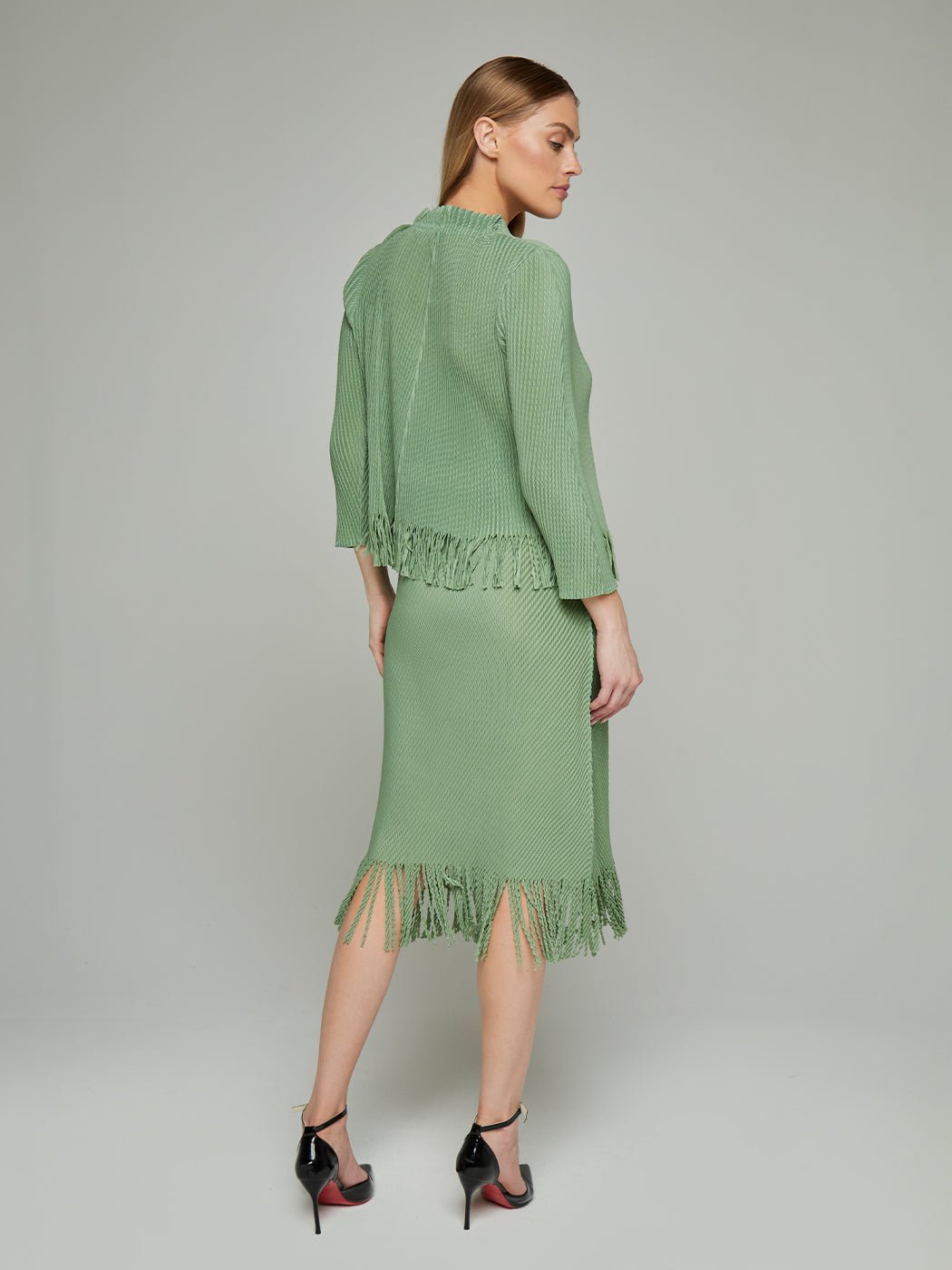 Janna Tasseled Blouse & Maxi Skirt Set - Glory Connection