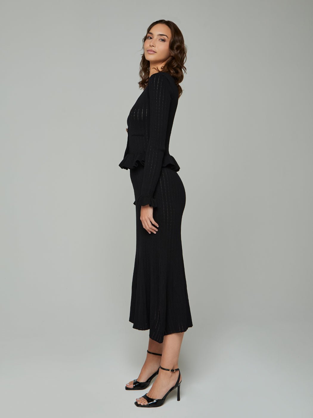 Jessie Peplum Knit Maxi Dress - Glory Connection