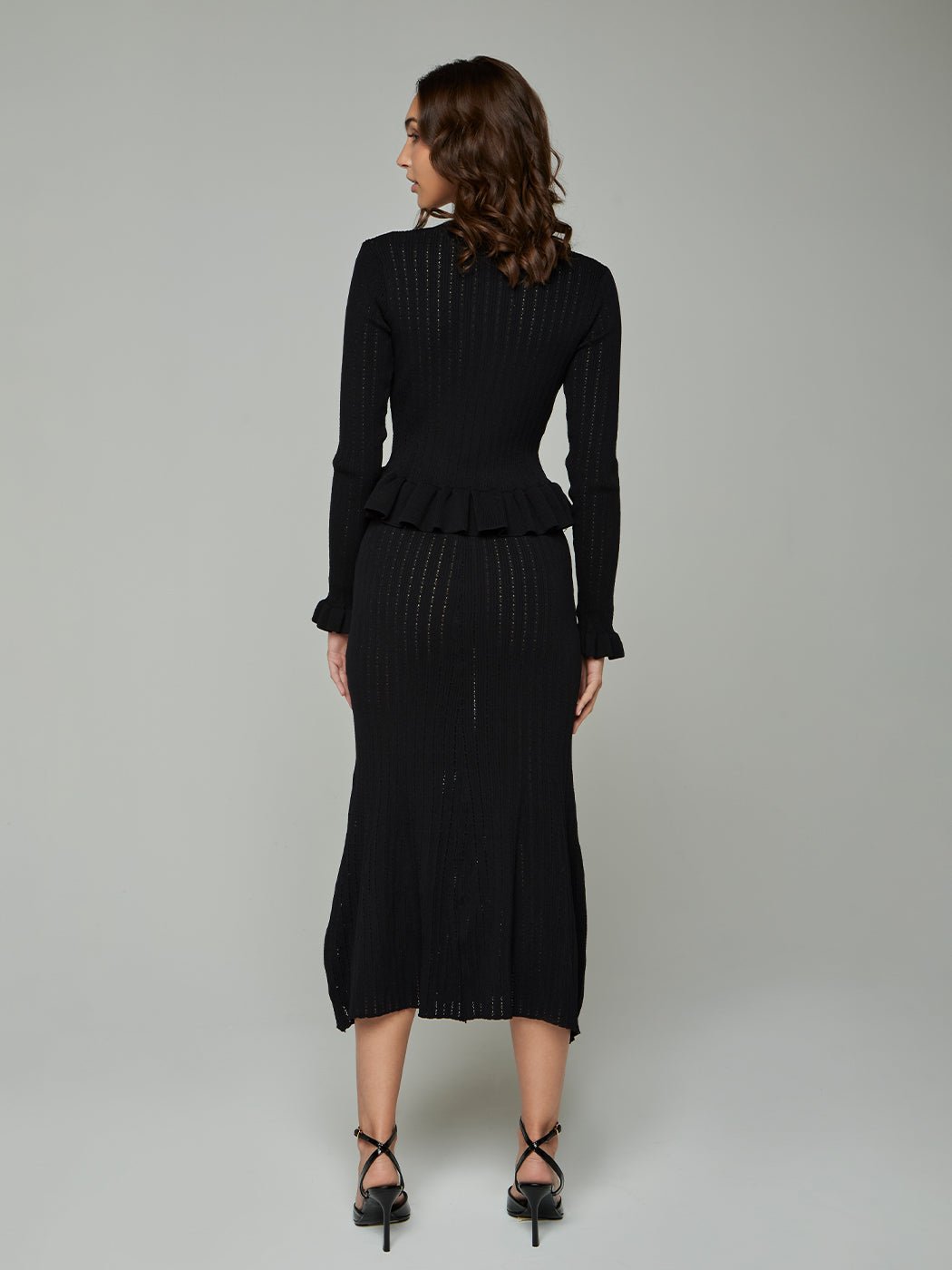Jessie Peplum Knit Maxi Dress - Glory Connection
