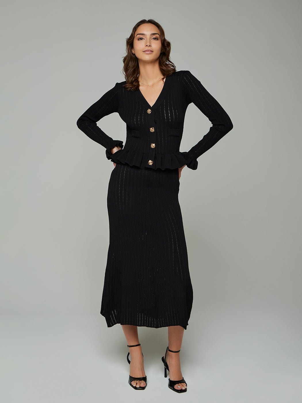 Jessie Peplum Knit Maxi Dress - Glory Connection