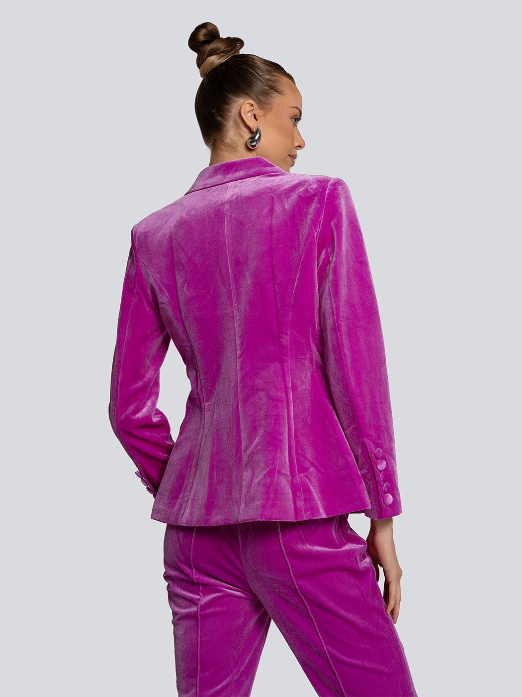 Jolene Velvet Fitted Blazer & Flared Pants Set - Glory Connection