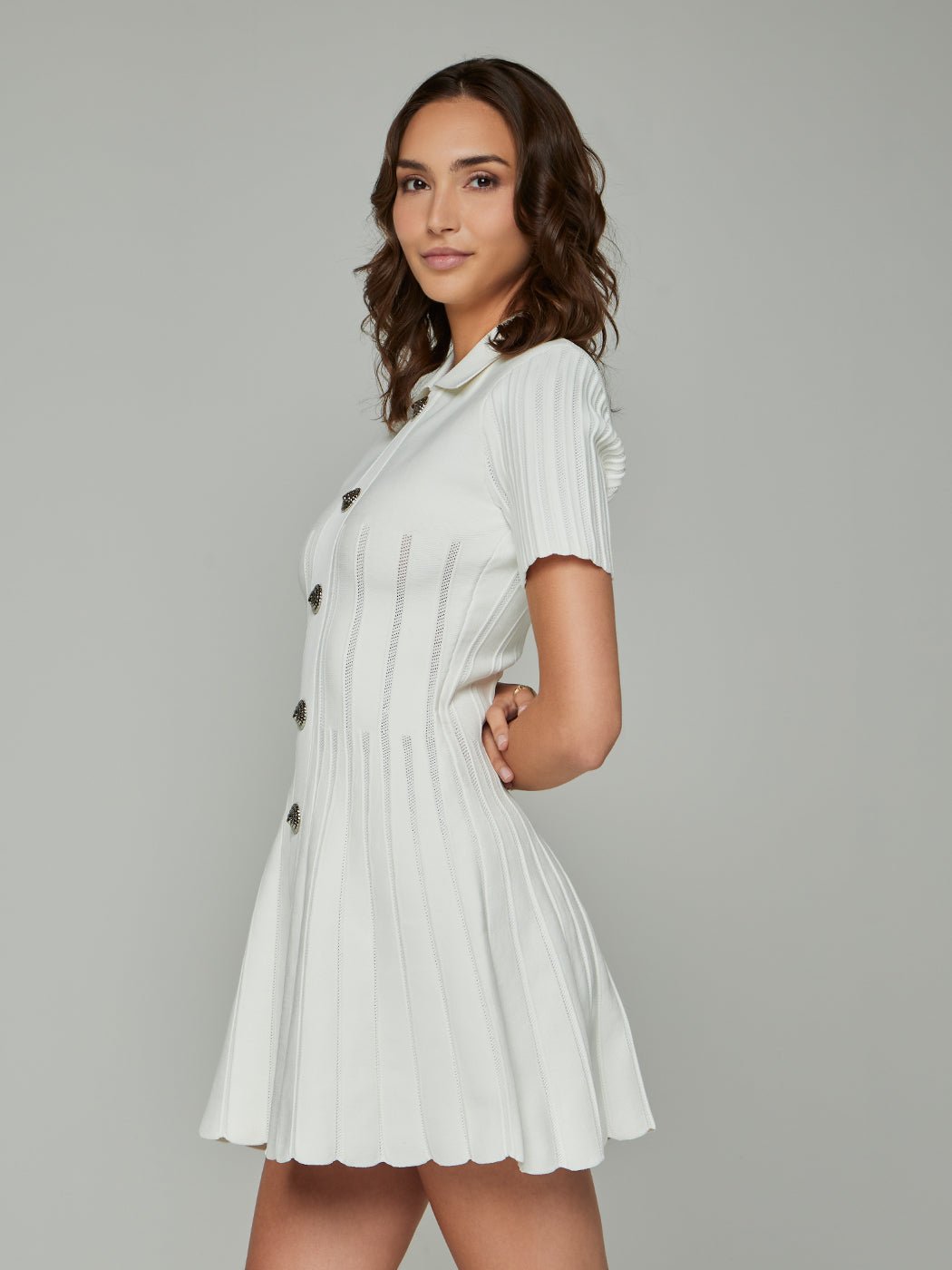 Kirsten Short - Sleeve Knitted Mini Dress - Glory Connection