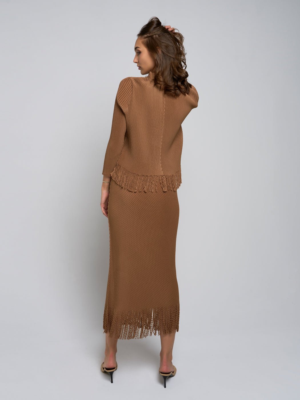 Maddie Fringe Blouse & Maxi Skirt Set - Glory Connection