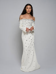 Load image into Gallery viewer, Marcella Off - Shoulder Embellished Maxi Dress - Glory Connection