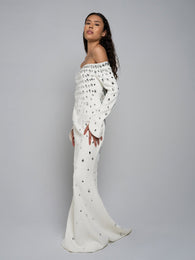 Load image into Gallery viewer, Marcella Off - Shoulder Embellished Maxi Dress - Glory Connection