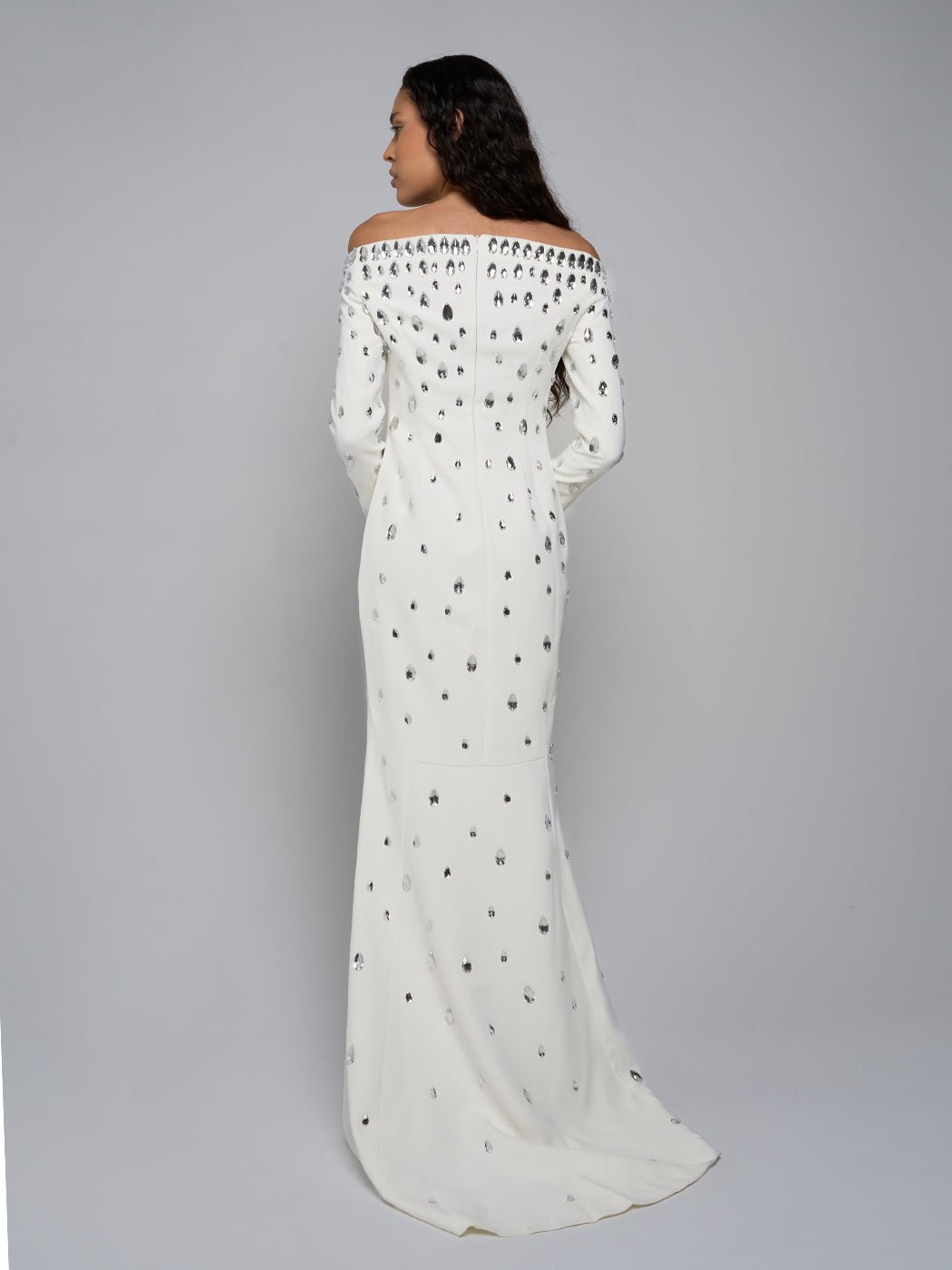 Marcella Off - Shoulder Embellished Maxi Dress - Glory Connection