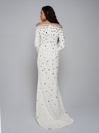 Load image into Gallery viewer, Marcella Off - Shoulder Embellished Maxi Dress - Glory Connection