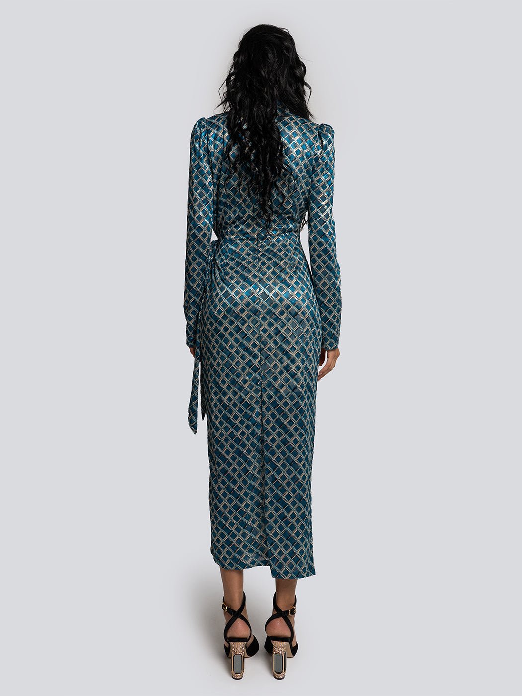 Margot Twist Front Dress Long Sleeve Midi Dress - Glory Connection