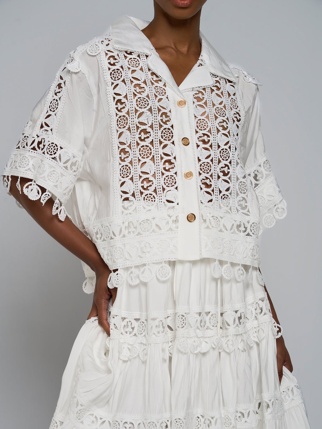 Meera Mesh Shirt & Midi Skirt Set - Glory Connection