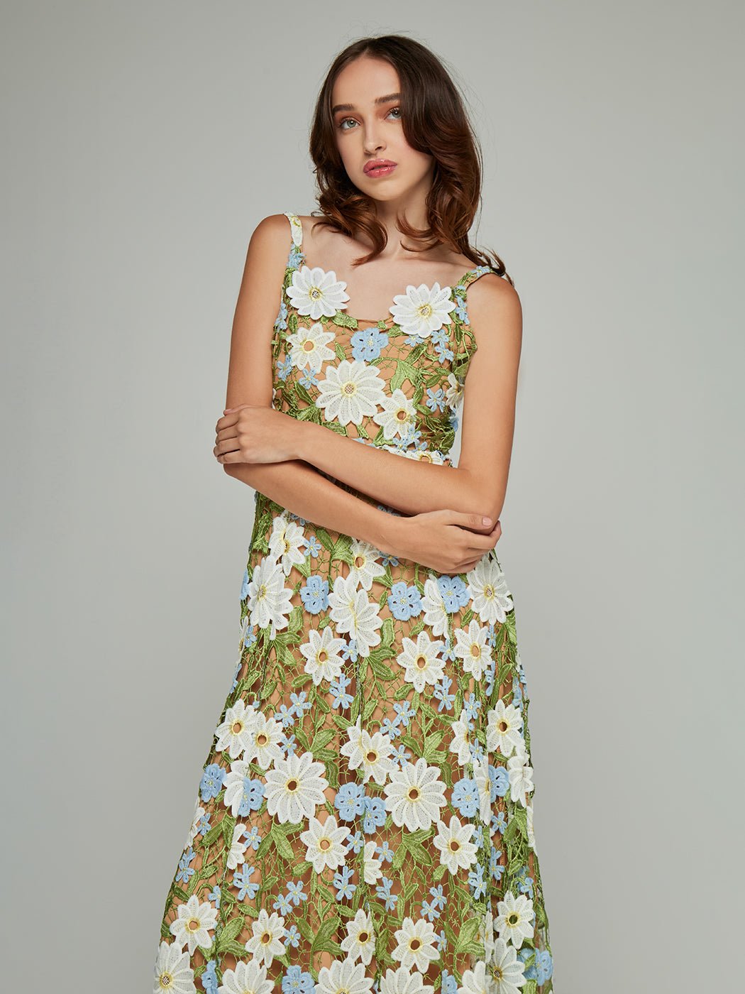 Merced Daisy - Themed Patchwork Maxi Dress - Glory Connection