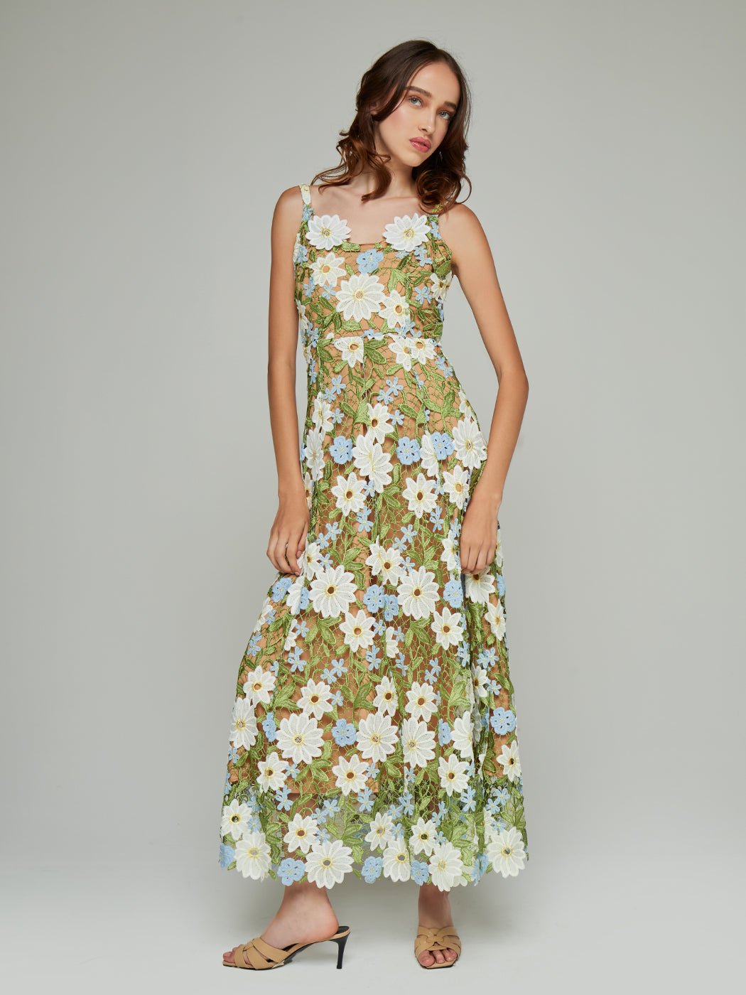 Merced Daisy - Themed Patchwork Maxi Dress - Glory Connection