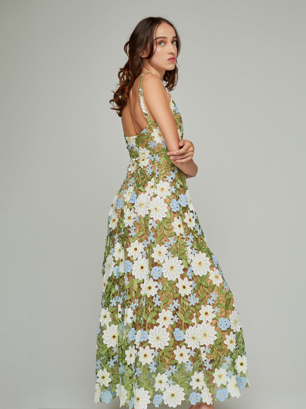 Merced Daisy - Themed Patchwork Maxi Dress - Glory Connection
