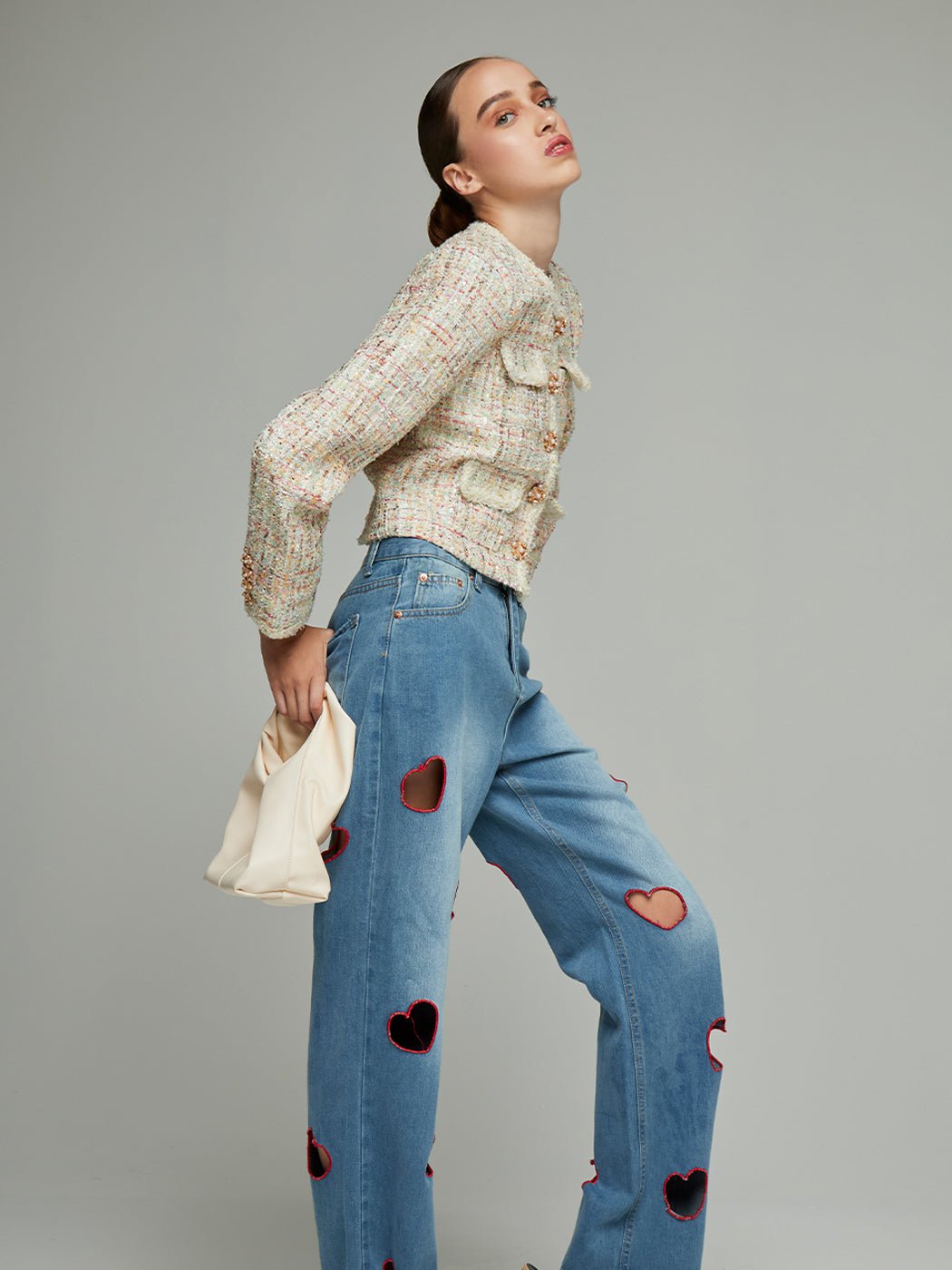 Neena Knit Buttoned Short Jacket - Glory Connection