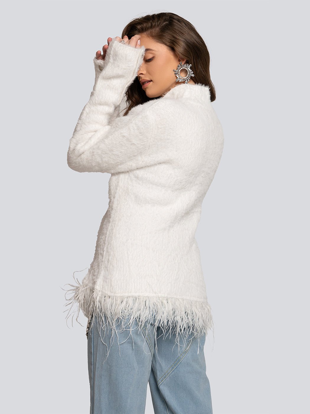 Penelope Textured Fringe Double Breasted Jacket - Glory Connection