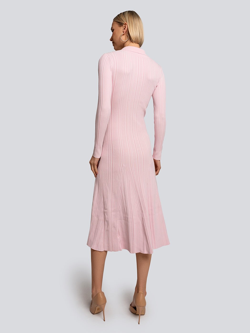 Priscilla Pocketed Button Up Long Sleeve Midi Dress - Glory Connection