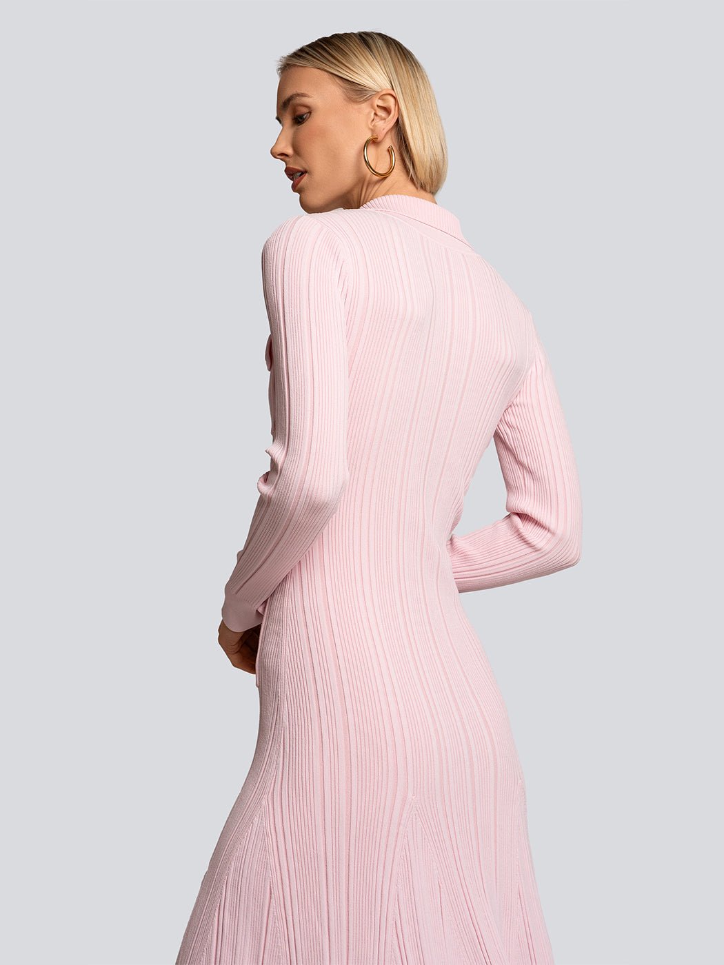 Priscilla Pocketed Button Up Long Sleeve Midi Dress - Glory Connection