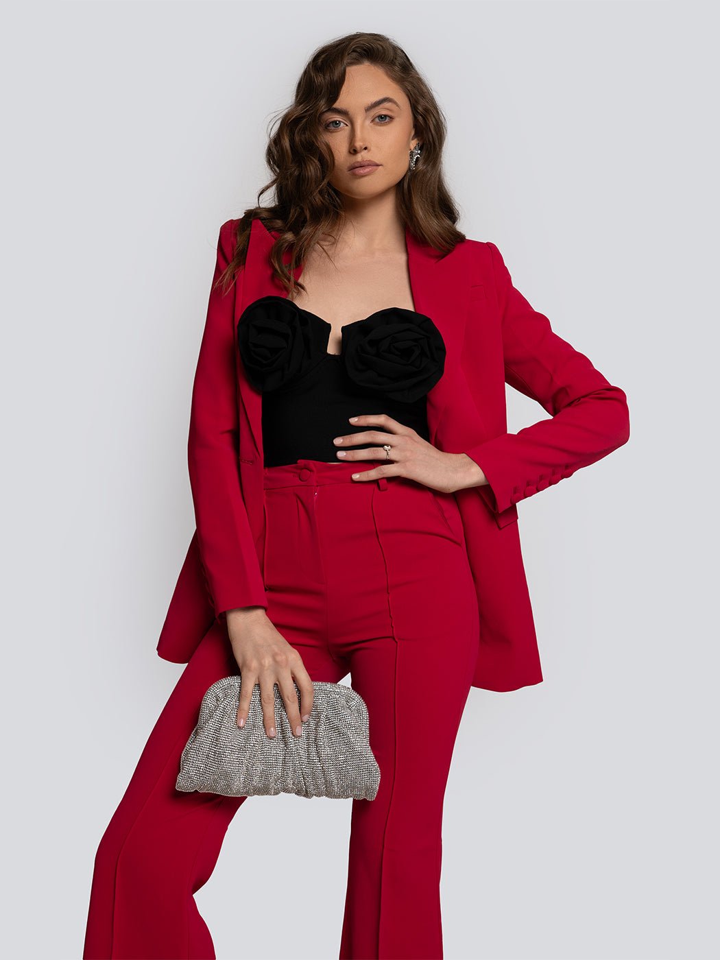Renee Structured Blazer & Flared Pants Set - Glory Connection