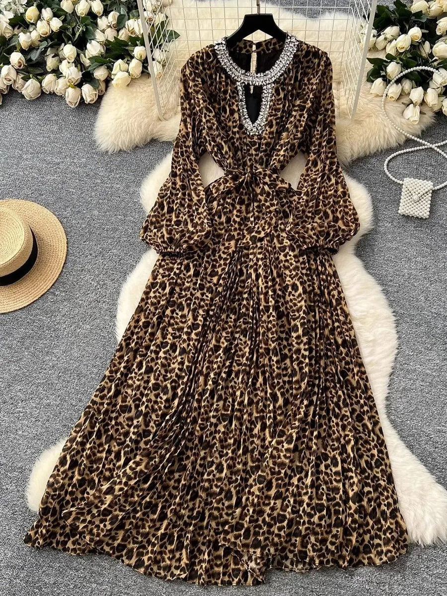 Riley Lantern Sleeve Maxi Dress, Brown / S