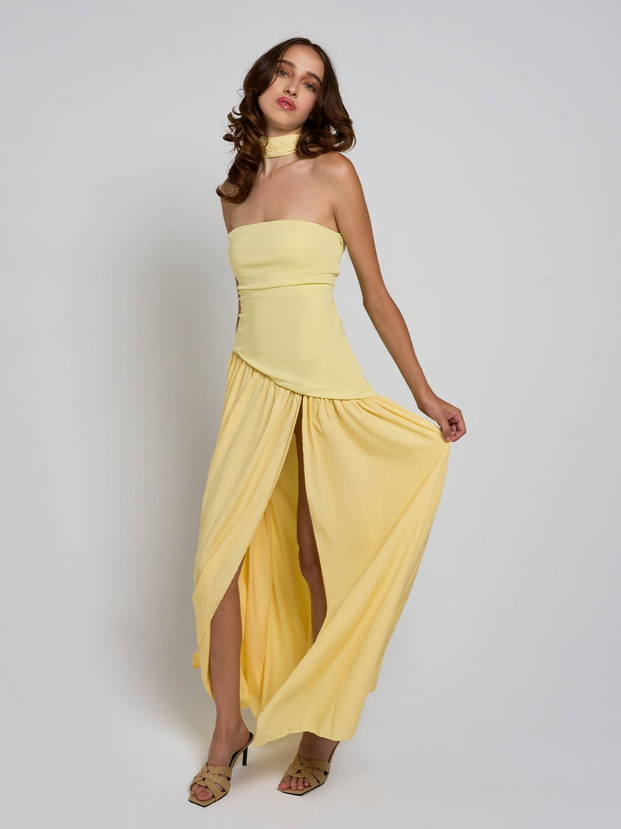Ipponelli Sleeveless Maxi Dress - Yellow