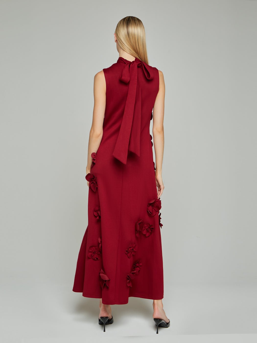 Rosalia Floral Applique Sleeveless Maxi Dress - Glory Connection